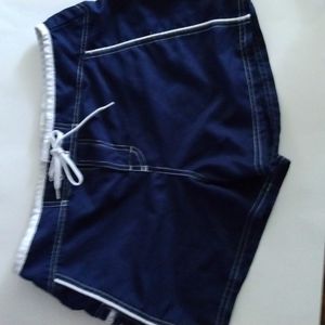 OXIDE Navy Blue Shorts With Zippered Back Pocket
